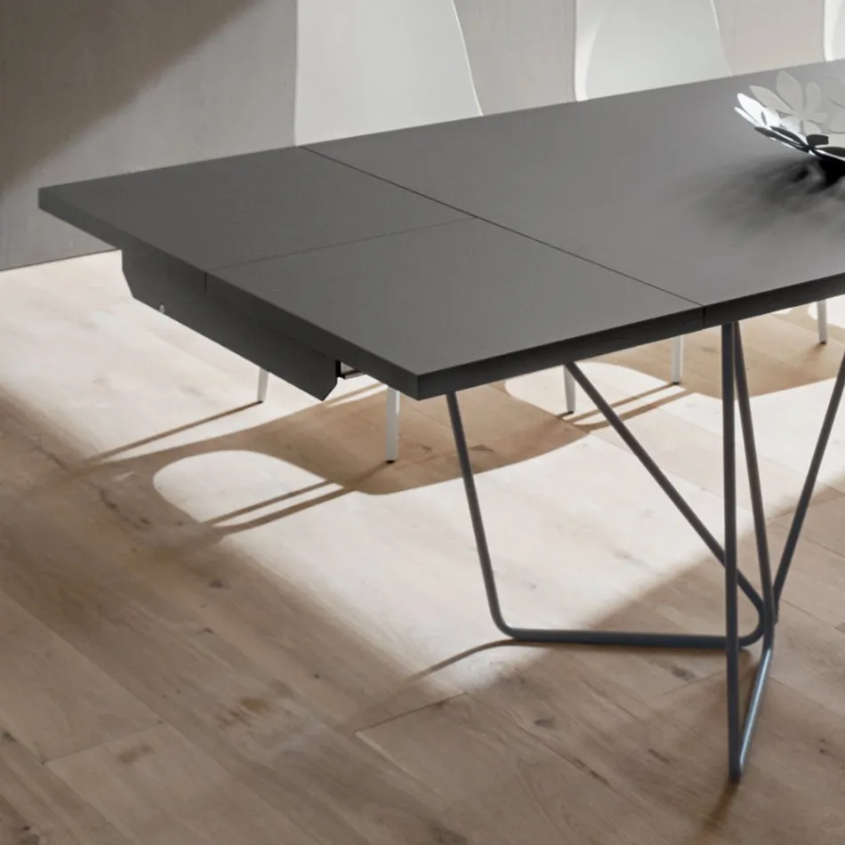 Table à manger extensible jusqu'à 280 cm en Fenix Made in Italy - Eolo Viadurini