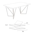 Table à manger extensible jusqu'à 280 cm en Fenix Made in Italy - Eolo Viadurini