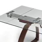 Table à manger extensible jusqu'à 280 cm en verre fabriquée en Italie - Antimo Viadurini