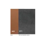 Table de salle à manger extensible jusqu'à 280 ou 298 cm, en céramique et métal - Revia Viadurini