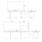 Table de salle à manger extensible jusqu'à 280 ou 298 cm avec plateau en céramique - Nomia Viadurini