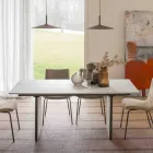 Table de salle à manger extensible jusqu'à 280 ou 298 cm avec plateau en céramique - Nomia Viadurini