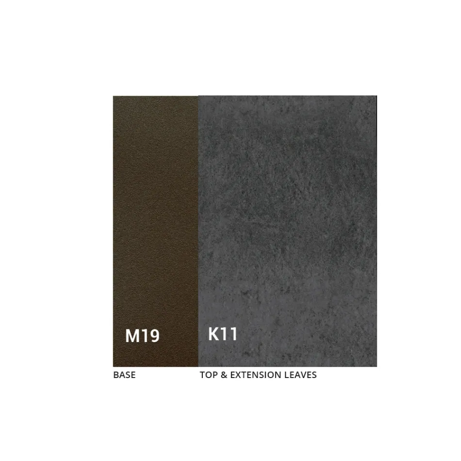 Table de salle à manger extensible jusqu'à 280 ou 298 cm avec plateau en céramique - Nomia Viadurini