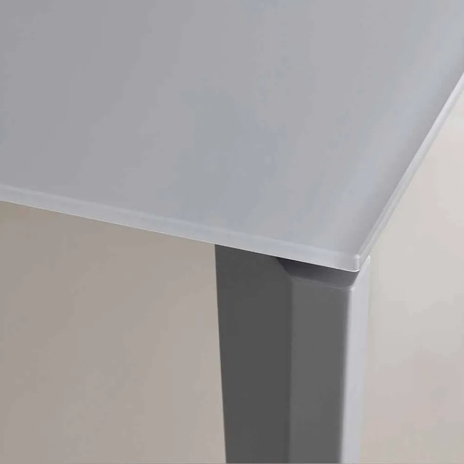 Table à manger extensible jusqu'à 290 cm en cristal Made in Italy - Polonio Viadurini