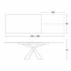 Table à manger extensible jusqu'à 298 cm en céramique Made in Italy - Anaconda Viadurini