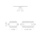 Table à manger extensible jusqu'à 300 cm en Fenix Made in Italy - Dalmatien Viadurini