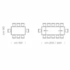 Table à manger extensible jusqu'à 300 cm en stratifié Made in Italy - Settimmio Viadurini