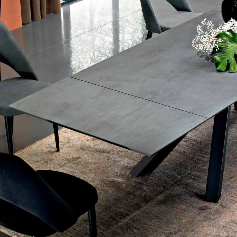 Table à manger extensible jusqu'à 300 cm en stratifié Made in Italy - Settimmio Viadurini