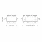 Table à manger extensible jusqu'à 300 cm en stratifié Made in Italy - Settimmio Viadurini