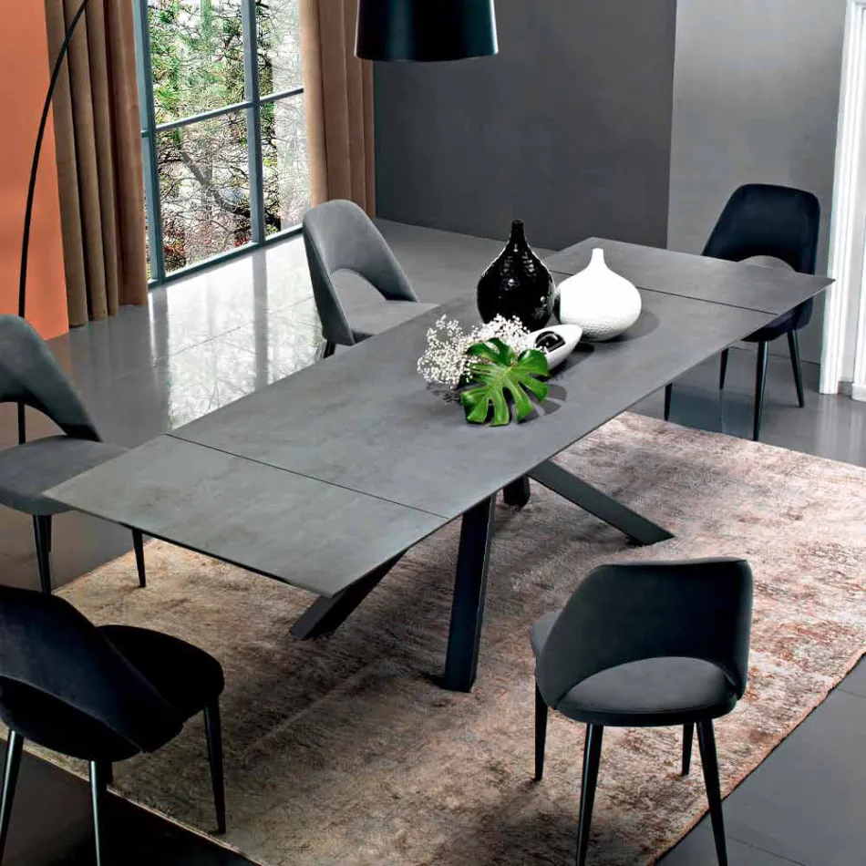 Table à manger extensible jusqu'à 300 cm en stratifié Made in Italy - Settimmio Viadurini