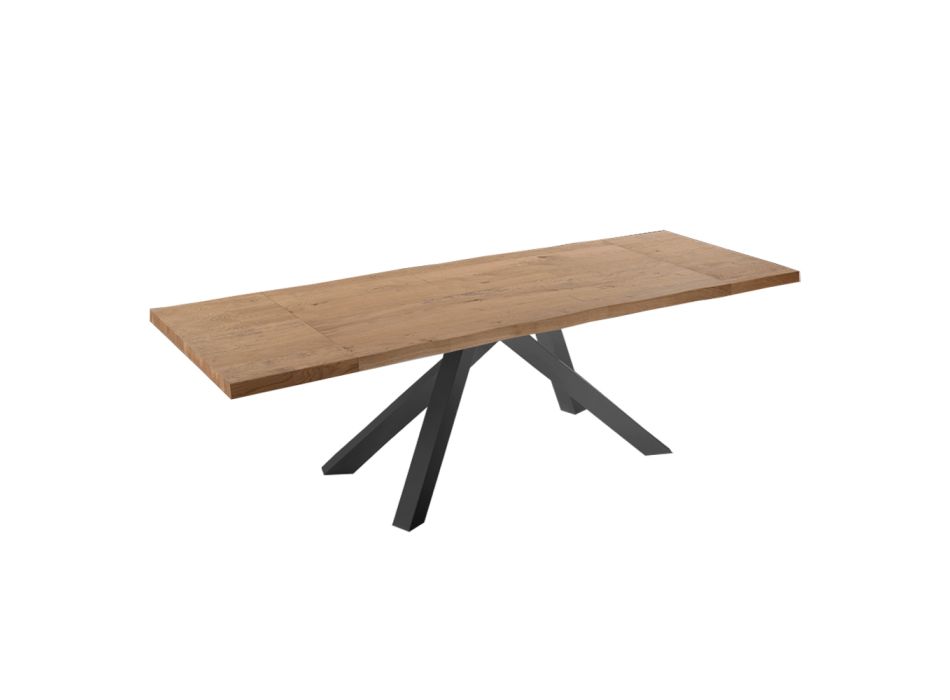 Table à manger extensible jusqu'à 300 cm en bois plaqué - Settimmio Viadurini