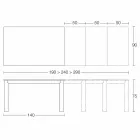 Table à manger extensible jusqu'à 310 cm en céramique Made in Italy - Pitagora Viadurini