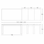 Table à manger extensible jusqu'à 310 cm en céramique Made in Italy - Pitagora Viadurini