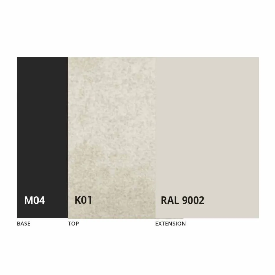 Table à manger extensible jusqu'à 310 cm en céramique Made in Italy - Pitagora Viadurini