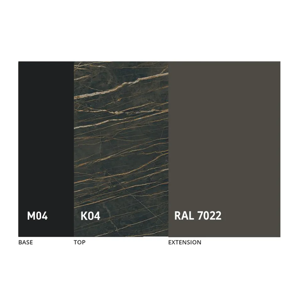 Table à manger extensible jusqu'à 310 cm en céramique Made in Italy - Pitagora Viadurini