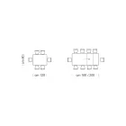 Table à manger extensible jusqu'à 310 cm en mélamine Made in Italy - Années 70 Viadurini