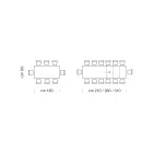 Table à manger extensible jusqu'à 310 cm en mélamine Made in Italy - Années 70 Viadurini