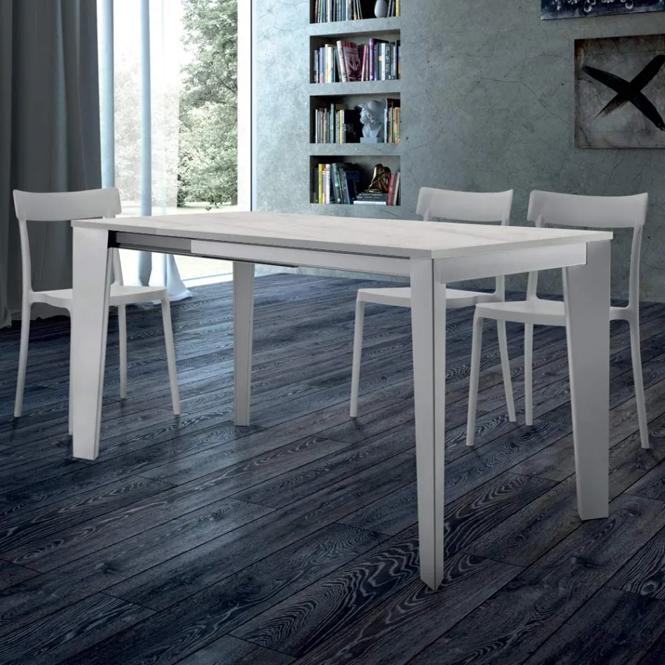 Table à manger extensible jusqu'à 310 cm en mélamine Made in Italy - Années 70 Viadurini