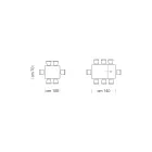 Table à manger extensible jusqu'à 310 cm en mélamine Made in Italy - Années 70 Viadurini