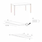 Table à manger extensible jusqu'à 334 cm Effet bois Made in Italy - Maltais Viadurini