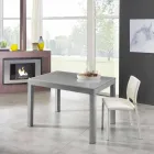 Table à manger extensible jusqu'à 350 cm en verre mélaminé et métal - Meryl Viadurini