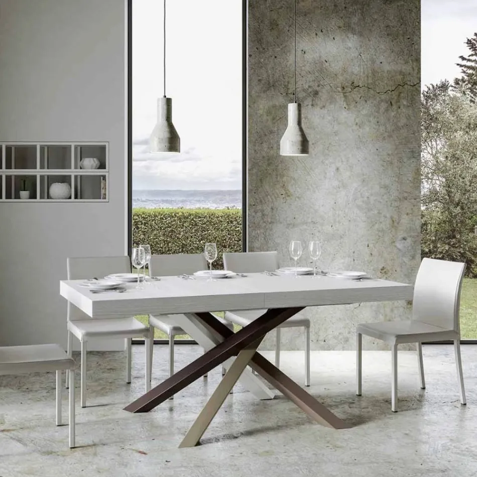 Table à manger extensible jusqu'à 440 cm de design Made in Italy - Rally Viadurini