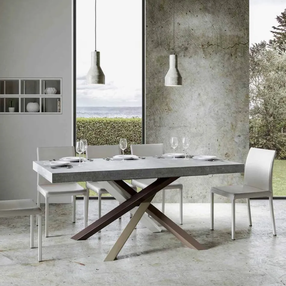 Table à manger extensible jusqu'à 440 cm de design Made in Italy - Rally Viadurini