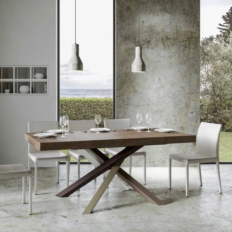 Table à manger extensible jusqu'à 440 cm de design Made in Italy - Rally Viadurini