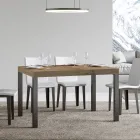 Table à manger extensible jusqu'à 440 cm en bois et fer fabriquée en Italie - Foxy Viadurini