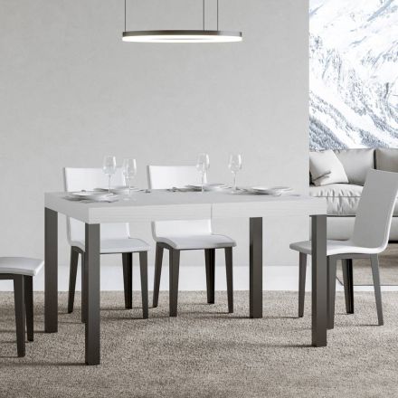 Table à manger extensible jusqu'à 440 cm en bois et fer fabriquée en Italie - Foxy Viadurini