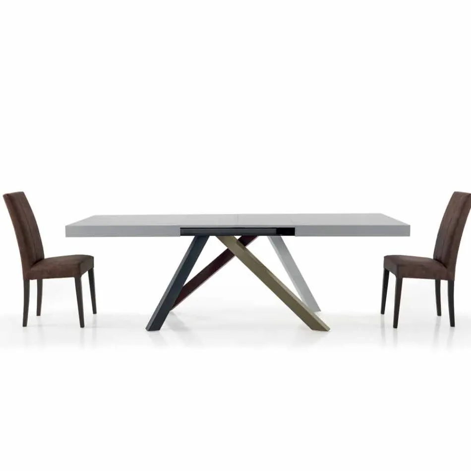 Table à manger extensible jusqu'à 450 cm en stratifié Made in Italy - Salentino Viadurini