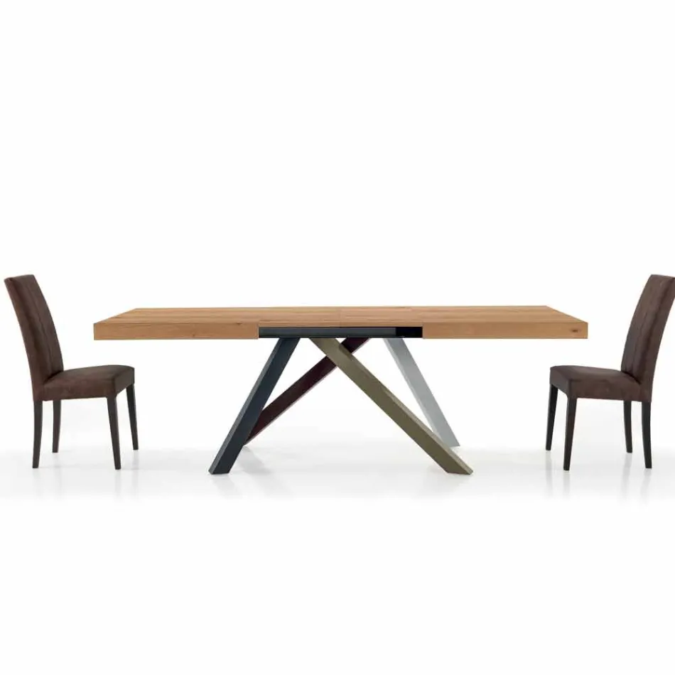 Table à manger extensible jusqu'à 450 cm en stratifié Made in Italy - Salentino Viadurini