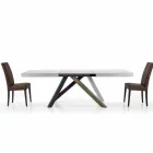 Table à manger extensible jusqu'à 450 cm en stratifié Made in Italy - Salentino Viadurini