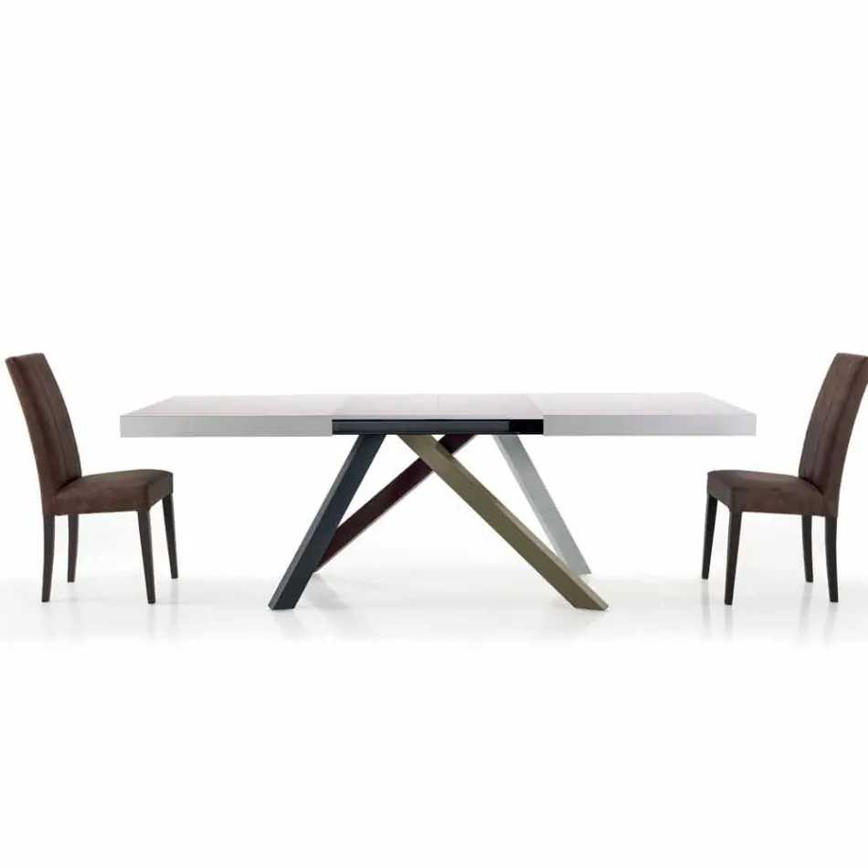 Table à manger extensible jusqu'à 450 cm en stratifié Made in Italy - Salentino Viadurini