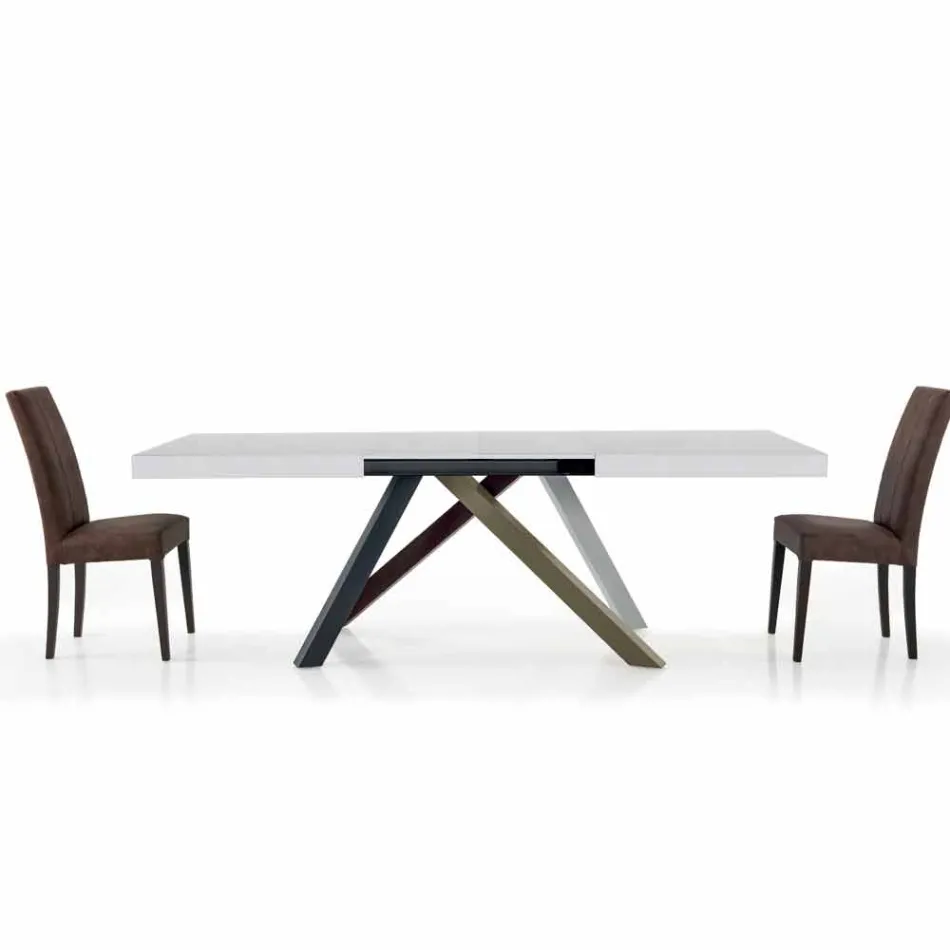 Table à manger extensible jusqu'à 450 cm en stratifié Made in Italy - Salentino Viadurini