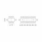 Table à manger extensible jusqu'à 450 cm en stratifié Made in Italy - Salentino Viadurini