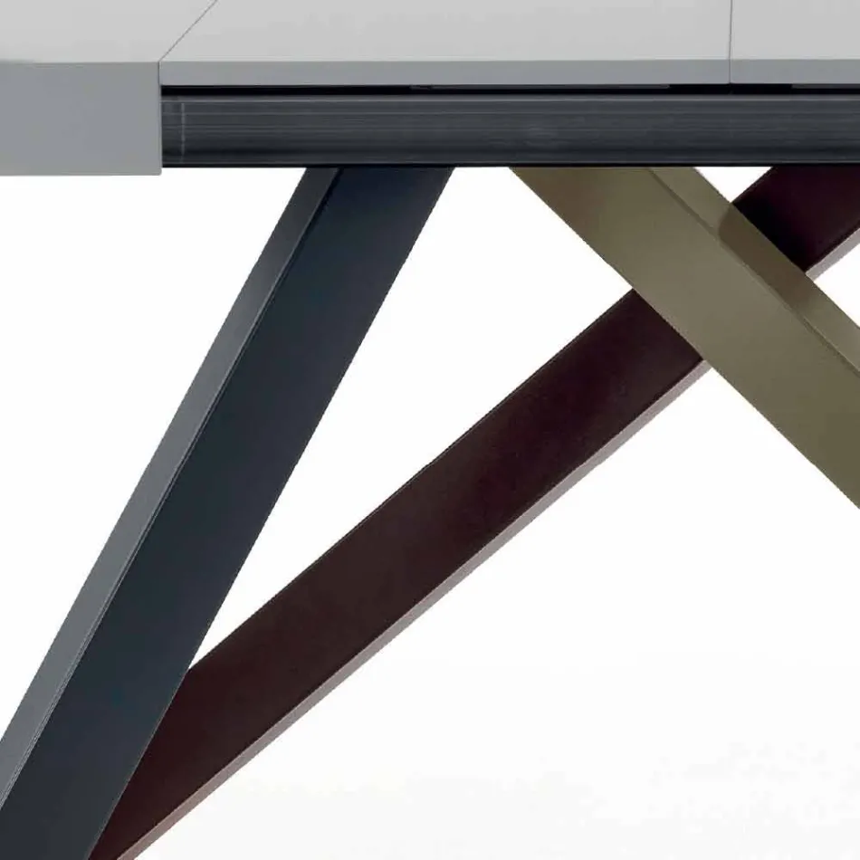 Table à manger extensible jusqu'à 450 cm en stratifié Made in Italy - Salentino Viadurini
