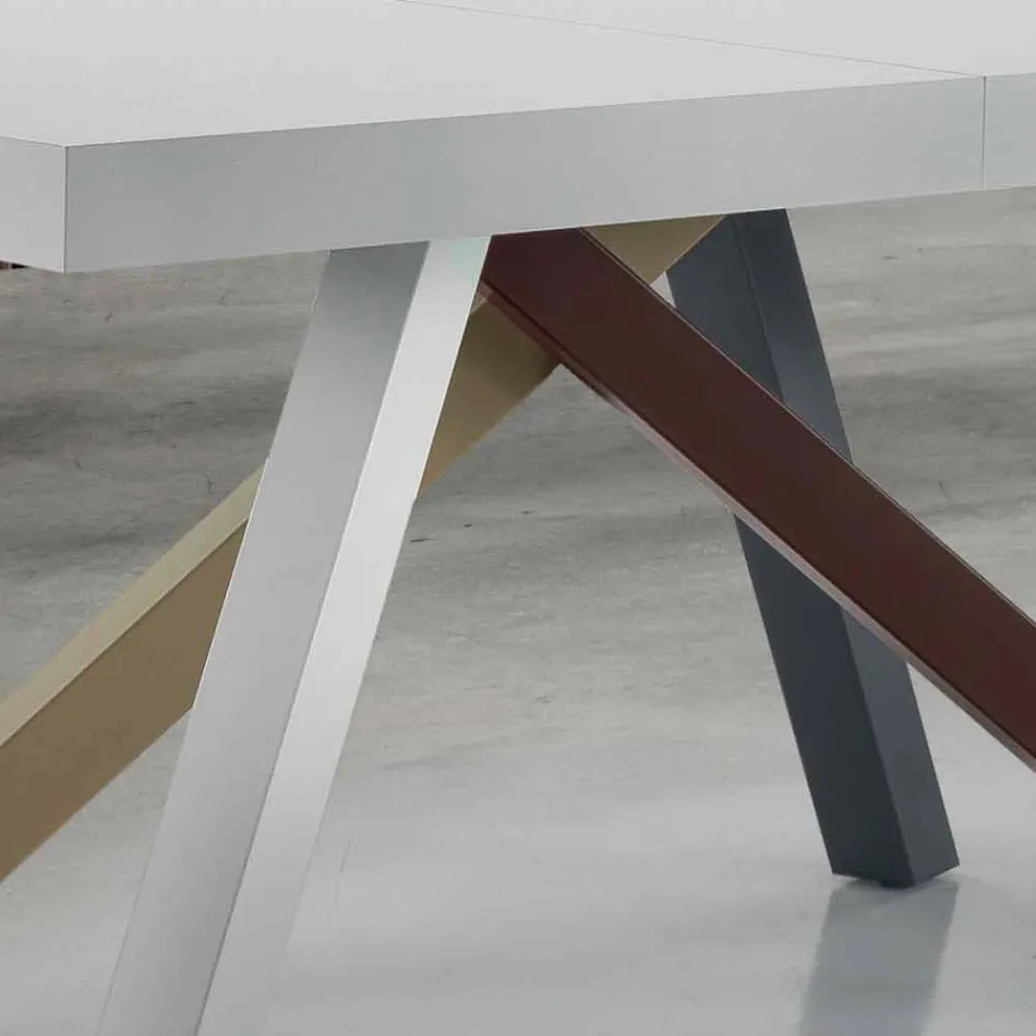 Table à manger extensible jusqu'à 450 cm en stratifié Made in Italy - Salentino Viadurini