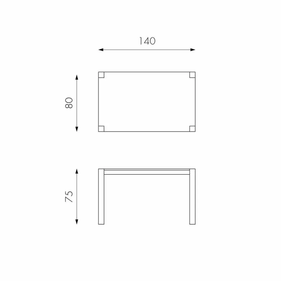 Table à manger extensible en bois de chêne Fedro, fabriqué en Italie Viadurini