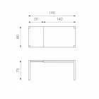 Table à manger extensible en bois de chêne Fedro, fabriqué en Italie Viadurini