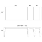 Table à manger extensible en placage de bois diverses finitions - Gerry Viadurini