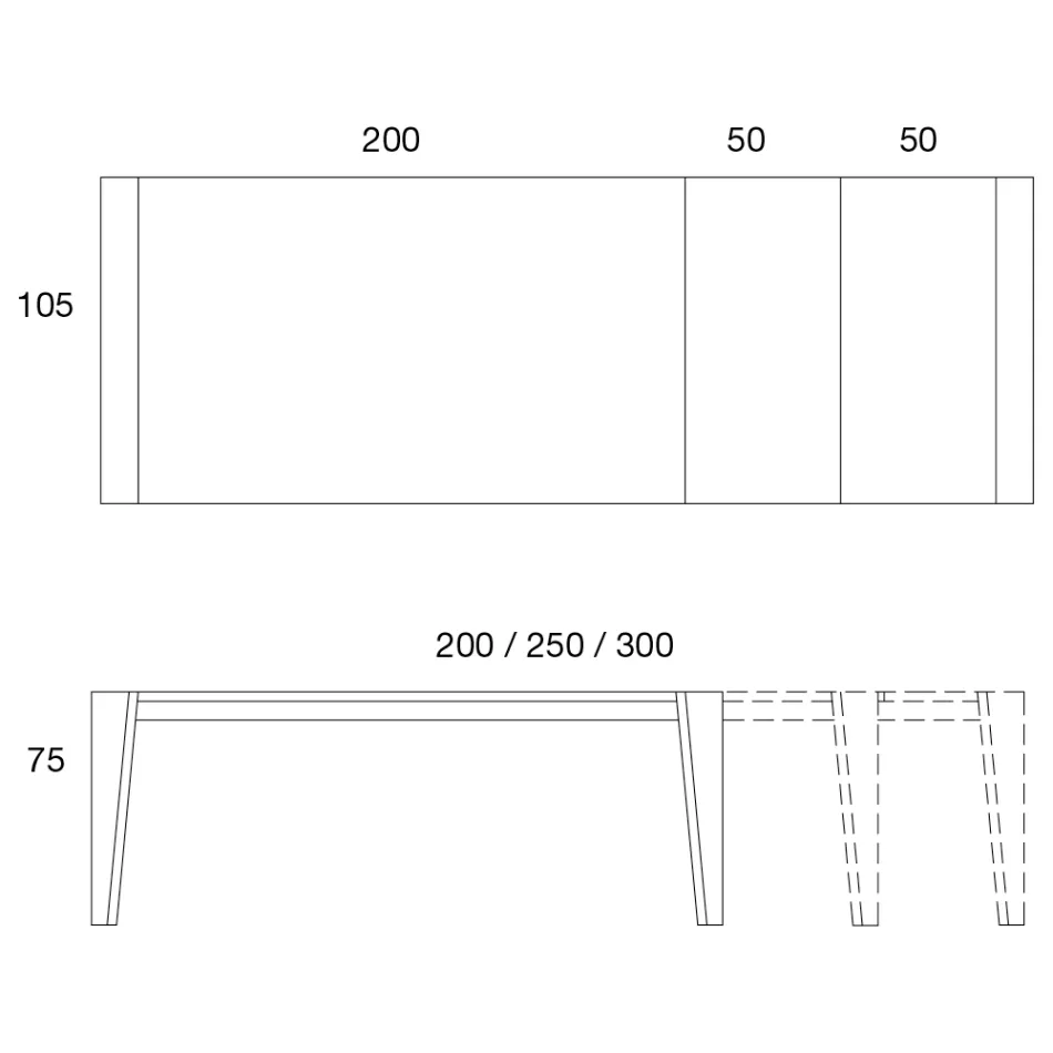 Table à manger extensible en placage de bois diverses finitions - Gerry Viadurini