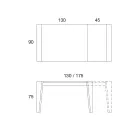 Table à manger extensible en placage de bois diverses finitions - Gerry Viadurini