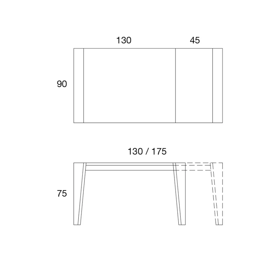 Table à manger extensible en placage de bois diverses finitions - Gerry Viadurini