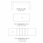 Table à manger extensible en bois de mélamine fabriqué en Italie, Oky Viadurini