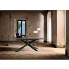 Table à manger extensible en bois de chêne L315cm made Italy Oncino Viadurini