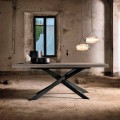 Table à manger extensible en bois de chêne L315 cm fabriqué en Italie, Oncino