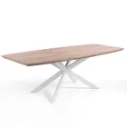 Table à manger extensible en métal et MDF - Iridio Viadurini
