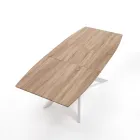 Table à manger extensible en métal et MDF - Iridium Viadurini