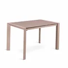 table à manger en verre de table et métal Oddo Viadurini